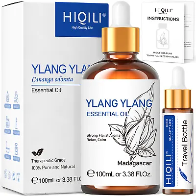 HIQILI 100ml Ylang Ylang Essential Oil 100% Pure Natural Diffuser Skin Hair Soap • £11.99