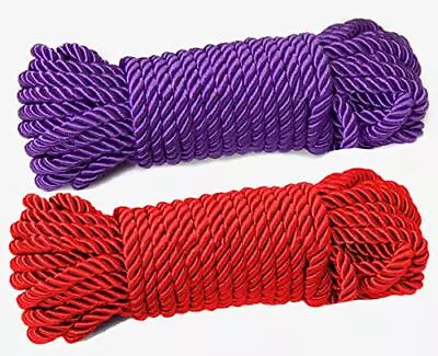 32 Feet 8mm(1/3inch) Diameter Soft Silk Rope Solid Braided Twisted Ropes10m ... • $32.77