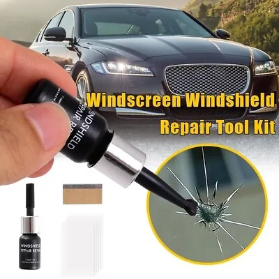 Windshield Repair Kit Fix Glass Chip Crack Car Windscreen Wind Screen Window UK • £3.03