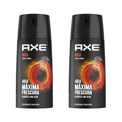 £9.88 • Buy 2 Pack Axe Musk Deodorant Body Spray For Men, 150ml (5.07 Oz)