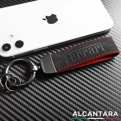 Ferrari Fashion Alcantara Suede Car Key Fob Keychain Strap RIng Gift Decorate • $33.70