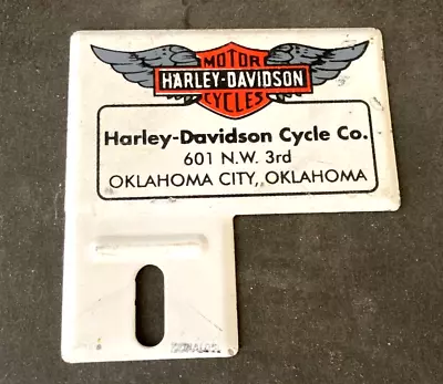 Vtg HARLEY-DAVIDSON CYCLE CO. NOS LICENSE PLATE TOPPER Rare Old Advertising Sign • $12.55