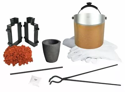 Sand Cast Metals 10 Lbs Petrobond Flux Mold Frame Safety Gear Crucible Tongs Kit • $649.59