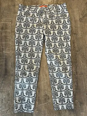 CARTONNIER Anthro Charlie Ankle Brocade Pattern Pants Size 10 • $18