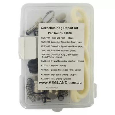 £28 • Buy Corny Keg Spares Repair Kit Replacement Seals Poppets Posts Kegland Cornelius