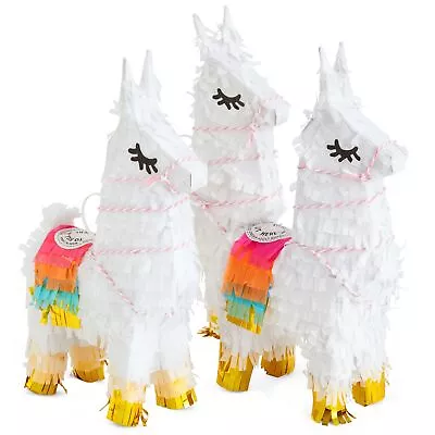 3 Pack Mini Llama Pinatas For Birthday Party Cinco De Mayo Fiesta 5x2x10 In • $19.09