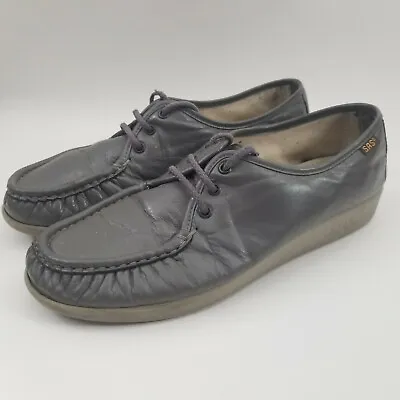 SAS Womens Sz 10 N Tripad Comfort Lace-up Loafers Nursing Shoes Gray USA • $31.99