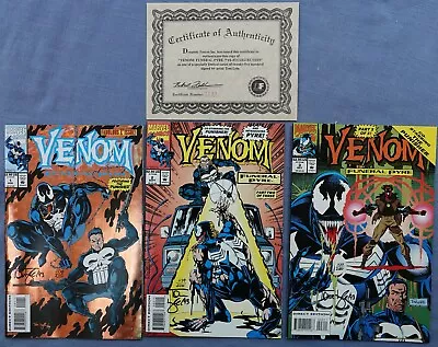 Venom Funeral Pyre Issues #1-3 Signed Tom Lyle #113/2500 On Each Issue 1993 Coa • $125