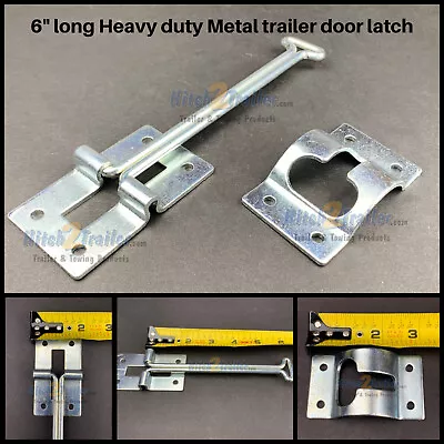 (1) Trailer Camper RV HD 6  Door Hold Back Trailer Side Door Metal Hook Latch • $7.49