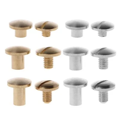 10 Pairs Chicago Screw Binding Screws Posts Kit Leather Belt Repair Fastener • £4.30