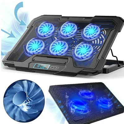 Laptop Cooling Stand With 3-6 LED Cooling Fans & Dual USB Ports For 11-17 Table • $17.90