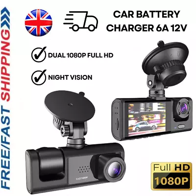 4K Car Dash Camera With 32GB SD Card HD 1080P LCD Dual Lens Front And RearCam UK • £22.99