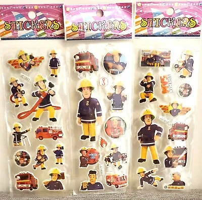 Fireman Sam Stickers Vinyl Loot Bag Birthday Party Stickers 10 Sheets • $4.99