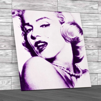 £14.95 • Buy Marilyn Monroe Square Purple Canvas Print Large Picture Wall Art