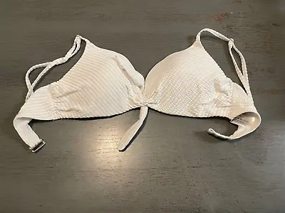 White Textured Padded H&M  Swimsuit Bikini Top Size 34C • $1.05