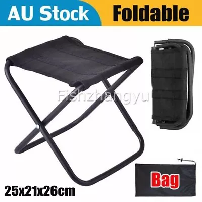 Portable Chair Folding Stool Collapsible Seat For Camping Fishing Picnic Hiking • $17.50