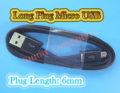 Long Plug Micro USB Cable Data Charge Cord For Samsung Galaxy Young 2 Y Duos Tab • $9.09