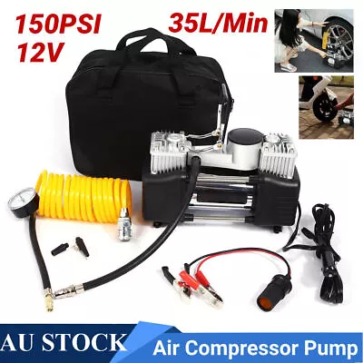 12V 150PSI 4WD Vehicles Mini Air Compressor Portable Tyre Air Inflator Pump Kit. • $41.99