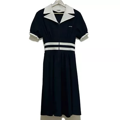 Auth Miumiu - Dark Navy White Women's Dress • £427.47