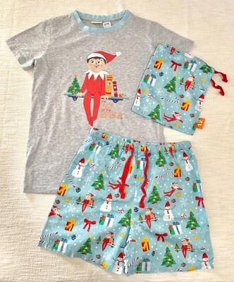 $30 • Buy Boys Girls Unisex Kids - Size Age 12 Years - Christmas Elf On The Shelf PJ Set