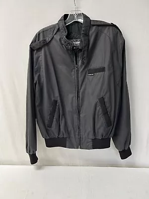 Vintage Members Only Bomber Jacket Dark Grey Mens Size 40 • $20