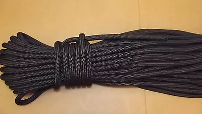 NEW 7/16  (11mm) X 50' Double Braid Static Line Safety Rope Black • $32