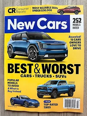 NEW CARS Buying Guide CONSUMER REPORTS July 2024 BEST & WORST Tires 252 Models • $14.99