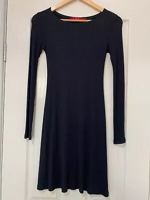 $15 • Buy Tigerlily Black Ribbed Long Sleeve Mini Dress, Size 6, Excellect Condition