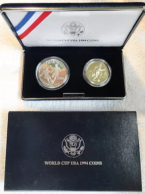 1994 US Mint World Cup USA Proof Dollar/Half-Dollar Coin Set • $12.57
