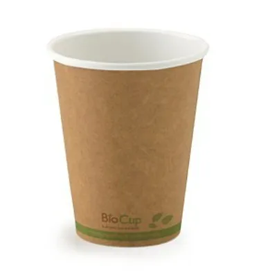 12oz Single Wall Bio Coffee Cup Bio Leaf Kraft  1000 Pcs • $196.13