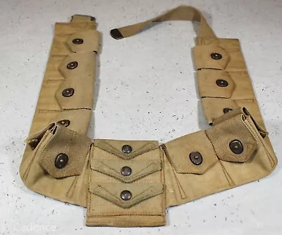 US WW1 M1918 Mills Web Cartridge Belt Cavalry Bandolier. No Markings. Good Cond. • $350