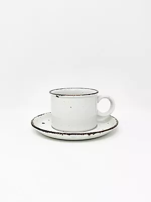 Midwinter Stonehenge Flat Coffee Cup With Saucer Creation Pattern Vintage UK • $14.78