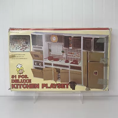 Vintage Nasta Brand Deluxe Kitchen Set 51pcs! Fashion Doll House Play Set • $44.99