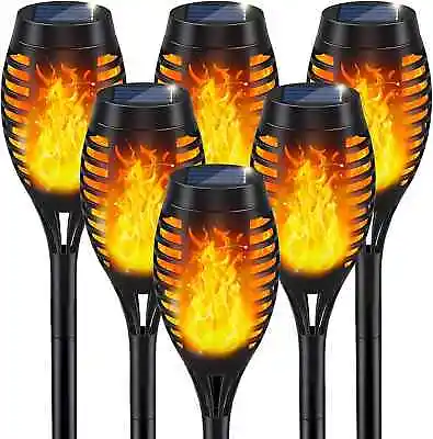 4 Pack Solar Dancing Torch Flame Lights Outdoor Garden Path Lawn Landscape Lamp • £7.99