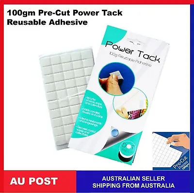 100g Power Tack Rubber Adhesive Reusable Tak BluTac Tac Double Sided Glue Tape • $5.29