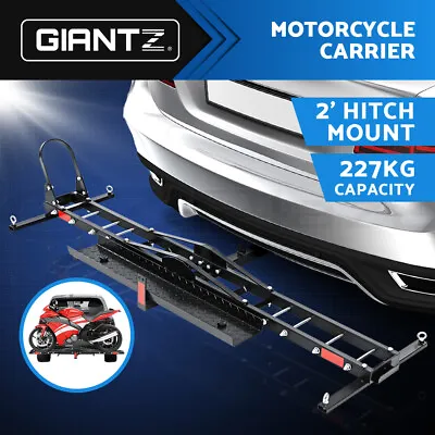 $189.95 • Buy Giantz Motorcycle Motorbike Carrier Rack 2 Arms Ramp Dirt Bike 2'' Towbar Steel