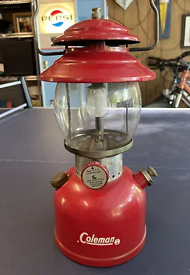 $99.99 • Buy Vintage 1964 COLEMAN Model 200A GAS Camping LANTERN  RED Free Shipping