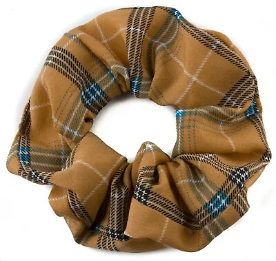 Classic Tartan Style Check Printed Hair Scrunchies Hair Ties Ponytail Holder • £2.85