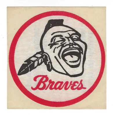 1960's Milwaukee BRAVES Decal Old Logo 3  Vintage NL Original • $8.95