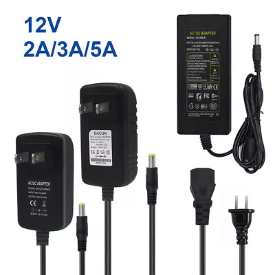 12V 1/2/3/5A AC/DC Power Supply Adapter Safety Charger Connector LED CCTV Camera • $5.99