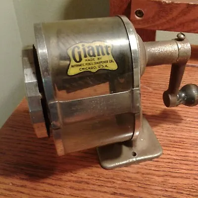 $25 • Buy Giant 1921 Automatic Pencil Sharpener Clear Celuloid Container Made In U.s.a.