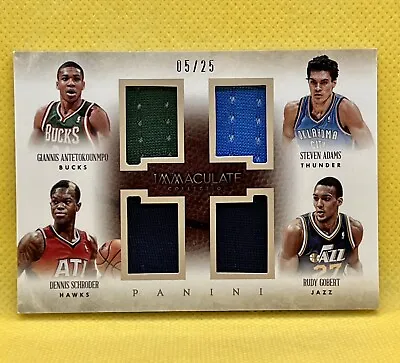 2013 Immaculate /25 Giannis Antetokounmpo RC Gobert SchroederAdams RC QUAD Patch • $999