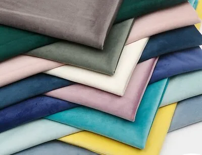 Plush Velvet Material Upholstery Vehicle Car Curtain Blind Cushion Velour Fabric • £1.29