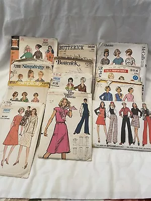 Vintage Sewing Patterns  Vogue Simplicity Butterick McCall Lot Of 12 • $9.99
