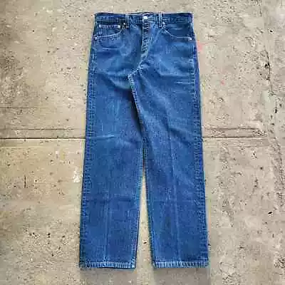 Vintage Levi's 501 Jeans 34x31 USA Blue Pants Dark Button Fly Punk Tag 35x33 • $84