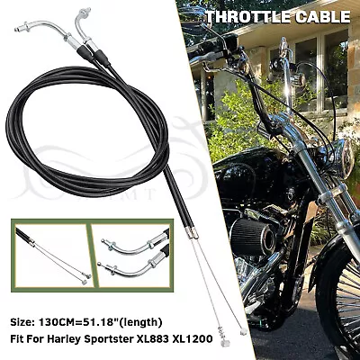 Motorcycle 130CM Throttle Cable Line Wire For Harley Sportster 883 1200 XL1200L • $12.33