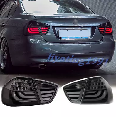 For BMW E90 3 Series Sedan 2005-2008 Smoked Tail Lights Rear Lamp LED Light 2PCS • $420.20