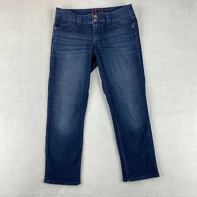 ELLE Paris New York Tokyo Straight Jeans Women's 6 Blue Low Rise Cotton Blend • $11.37