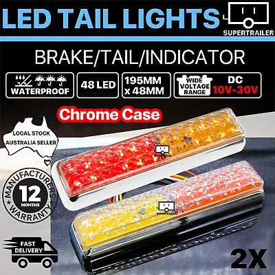 2X Trailer Lights LED Tail Lights Truck Ute Caravan Indicator 12V 24V Lamp Stop • $35.95