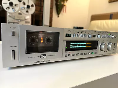 Akai GX F90 Stereo Cassette Deck  3 Super GX Heads Serviced  + 30-Day Guarantee • $929